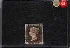 Gb Penny Black Qv Stamp Sg 2 1840 1d Plate 2  bk  Super Red Mx Cat   375 Gred65
