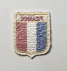 Vintage Embroidered Patch Small France Flag Shield Souvenir Travel