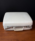 Vintage 1960s Small White Samsonite Suitcase Hard Carry On Ivory C h  Initials