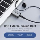 Usb Audio Adapter External Stereo Sound Card 3 5mm Headset Microphone Converter