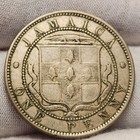 1870 Jamaica One Penny Coin  Queen Victoria  Low Mintage Of Only 120k  M-j70a
