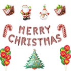 Christmas Party Balloons Banner Xmas Tree Santa Claus Shapes Non-toxic Decor
