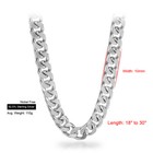 925 Sterling Silver Engraved Curb Chain Cuban Link Chain Necklace 10mm 18 -30 
