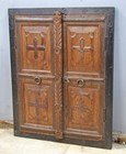 Antique Wooden Wall D  cor Window Panel With Frame Original Old Fine Carved Metal