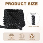 Battle Rope Polyester Heavy Workout Exercise Rope 40ft X 2 Inch  Black