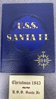 U s s  Santa Fe Wwii Cruise Record And 1943 Christmas Pictorial Booklet