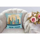 Hgod Designs Throw Pillow Cover New York City Pattern american Downtown Build   