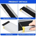 2pcs 8ft Aluminum Motorcycle Loading Ramp  Adjustable  Portable Telescoping