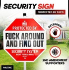 Fafo Security Sign   Protected By Fafo Yard Sign With Stake   Home Security Sign