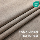 Cucraf 100  Blackout Window Curtains 84 Inches Long 2 Panels Set  Faux Linen Loo