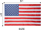 American Flag 3x5 Ft  Heavy Duty Nylon Us Flags With Embroidered Stars  Sewn