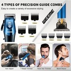 Pro Men Cordless Electric Hair Clipper Trimmer Shaver 2 3 4 Set Usb Rechargeable