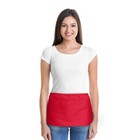Waist Aprons Commercial Restaurant Home Bib Spun Poly Cotton Kitchen 3 Pocket   