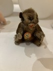 Steiff Vintage Beaver Nagy Germany Mohair Button Tag Stuffed Animal Plush