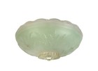 Antique Art Deco Ceiling Light Fixture Glass Shade Mint Green 3 Chain 10 X 4 