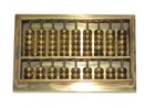 Vintage Brass Abacus Paperweight Mini Gatco San Francisco Chinese Calculator