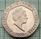 Gibraltar 2020 20 Pence  Dolphin  Unc