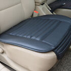 2pc Car Front Seat Cover Breathable Leather Pad Cushion Surround Protector Black