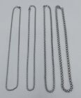 2 2 5 3 4 5mm 16-60  Smooth  Box Rope Silver Stainless Steel Chain Necklace