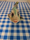 Rare Vintage Steiff Mohair  flossy  Fish - Turquoise Rainbow No Tags