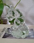 Clear Glass Sitting Boxer Dog Figurine By Kenneth R  Haley See Description 