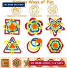 Toddler Puzzles Montessori Toy Wooden Shape Sorting Puzzle Sensory Toy Toddler A