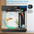 Aqqa 3 7 Gallon Aquarium Starter Kit Small Glass Fish Tank Filter And Light 10