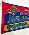 1997 Vintage Florida Marlins   Cleveland Indians Mlb World Series Pennant 29x12