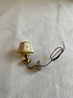 Wer Dollhouse Miniature Brass Wall Sconce Lamp Light W  Print Shade Electric Nos