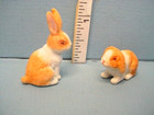 Miniature Rabbits  set Of 2   a3298or Falcon Miniatures 1 12 Scale