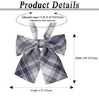 Women Pre-tied Checkered Bowknot Adjustable Japanese Girls School Uniform Bowtie