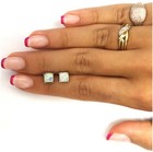 925 Sterling Silver 6mm Princess Cut Square White Opal Stud Earrings For Women 