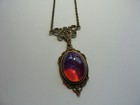Mexican Opal Dragon s Breath Antique Bronze  Necklace