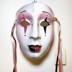 Clay Art The About Face Line Mardi Gras Masquerade Jester Mask Wall Hanging Nwt