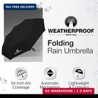 Weatherproof Deluxe Automatic Rain Umbrella  Compact  Lightweight  And Wind Resi