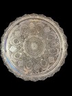 Antique Persian 84 Silver Tray 805g Hand Engraved 14     875 Xrf Tested