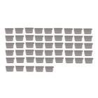 50pk Gray Cage Cups 1 Pint   16 Fl Oz Hanging Feed   Water Cups Chicken Poultry