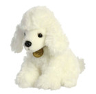    New Aurora World Stuffed Plush Toy White Poodle Soft Puppy Dog Plushie Miyoni
