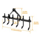 48  3pt Chisel Plow Scarifier W  6 Adjustable Shanks For Cat-0 And Cat-1 Tractor