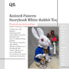 White Rabbit Knitting Pattern     Storybook Toy Doll  Printed Pattern