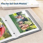Photo Album 5x7 Photos - 52 Photos Small Mini Capacity Premium Vegan Leather