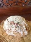 Victorian Pincushion Antique Lace   Flowers Watch Video Here