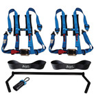 Rzr 200-harness Bar W  Blue 4 Point H-style Harnesses  Straps   Bypass