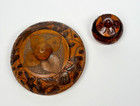 Vintage Carved Wood Trinket Box Lid Bowl Boho Botanical Jar Folk Art Rustic Lot