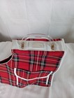 Vintage Iceskate Plaid  Zipper Bag  1960s-70s