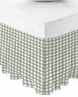 Sage Green Buffalo Plaid Bed Skirt Queen Size Queen-18  Drop Sage Greenris0462