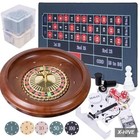 Roulette Wheel Game Set With Large Felt  16 Inch Roulette Wheel  Retractable Chi