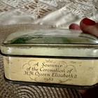 Vintage 1953 Elizabeth Ii Horners Blue Boy Toffee Tin Souvenir Of The Coronation