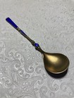 Marius Hammer Norway 925s Sterling Cobalt Blue Enamel Spoon Pear Shape Bowl