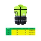 Zipper Front Hi Vis Safety Vest With Pockets Reflective Work Jacket Ansi Class